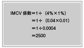 IMCV係数の計算方法