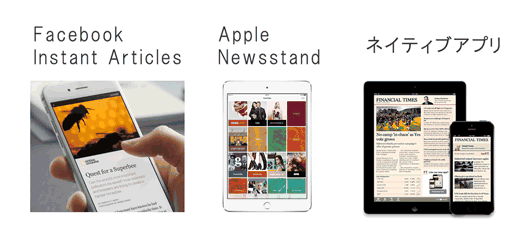 Facebook Instant Articles / Apple Newsstand / ネイティブアプリ